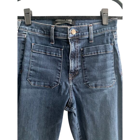 Veronica Beard Sheridan faded high-rise flared jeans Size 28 - Picture 3 of 5